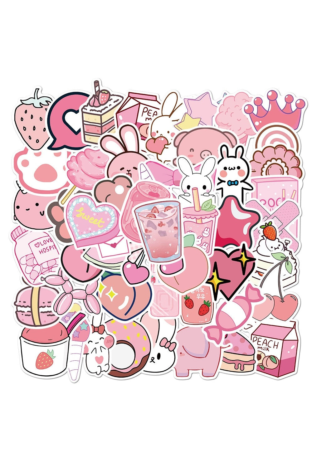 Lisslune | Pink Sticker Set