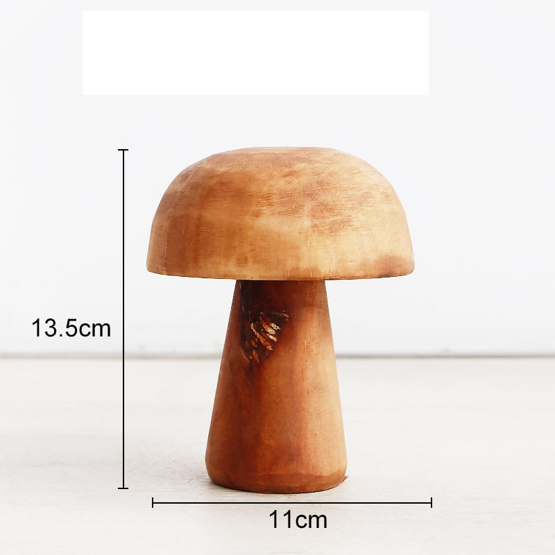 Lisslune | Mushroom Solid Wood Sculpture Home Decor