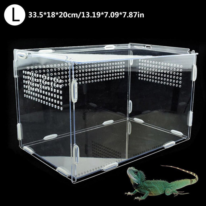 Lisslune | Transparent Acrylic Case for Reptile Habitat and Insect Observation
