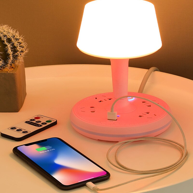 Lisslune | Multi Power Strip Phone Holder Table Lamp