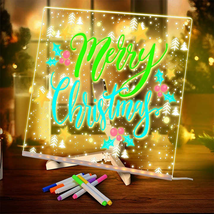 Lisslune | Kiddli LED Drawing Board – Reusable Writing Board with Light Pen