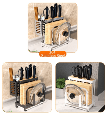 Lisslune | Stainless Steel Kitchen Utensils Organizer Drying Rack
