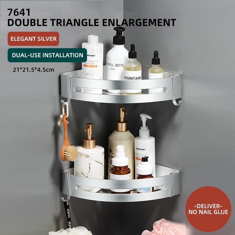 Lisslune | Stylish Wall-Mounted Bathroom Organizer in Premium Space Aluminum: A Luxury Storage Solution