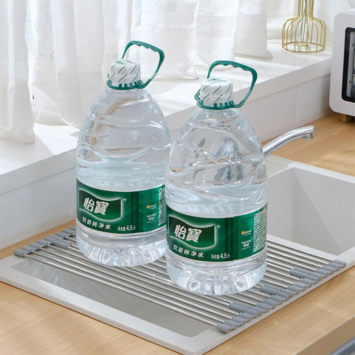 Lisslune | Foldable Stainless Steel Dish Drying Rack