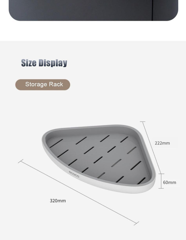 Lisslune | Smart Triangular Bathroom Organizer with Drainage System