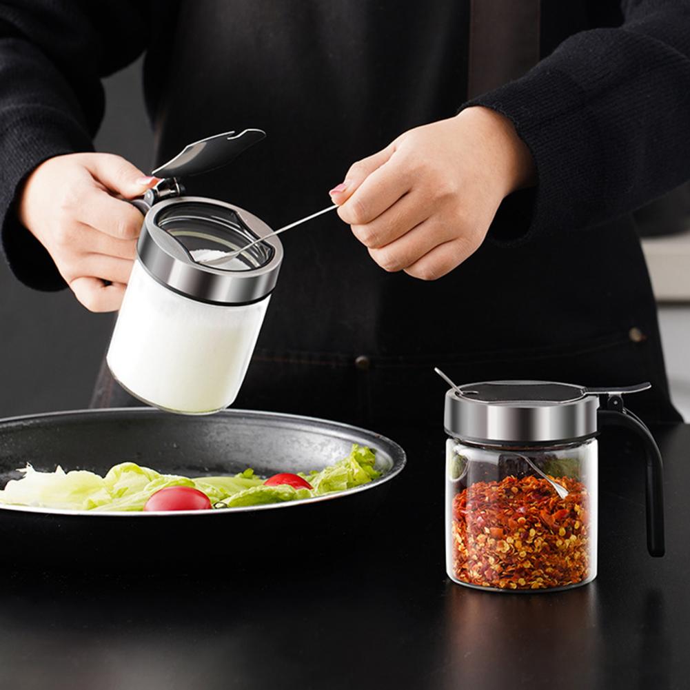 Lisslune | Moisture Proof Elegant Glass Seasoning Storage Jar