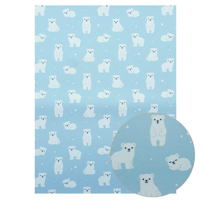 Lisslune | Chic Synthetic Leather Leaves with Luxurious Cartoon Bow Prints for Stylish DIY Creations