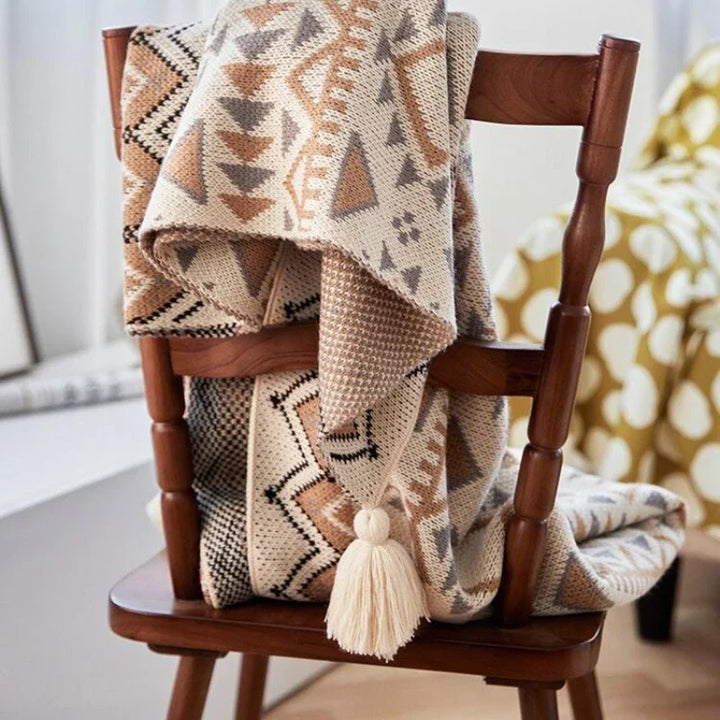 Rynx | Textile City Navajo Sun Blanket Knitted Bohemian Air Conditioning Throw Blanket Living Room Sofa Cover Winter Decoration Bedspread