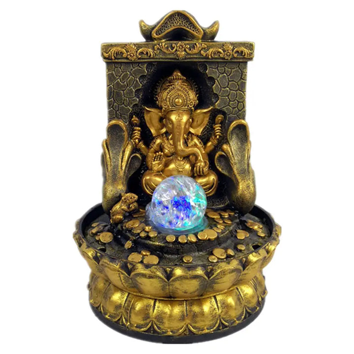 Lisslune | Stunning Ganesha Statue with LED Inner Water Source