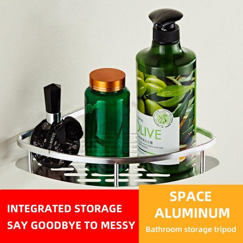Lisslune | Stylish Wall-Mounted Bathroom Organizer in Premium Space Aluminum: A Luxury Storage Solution