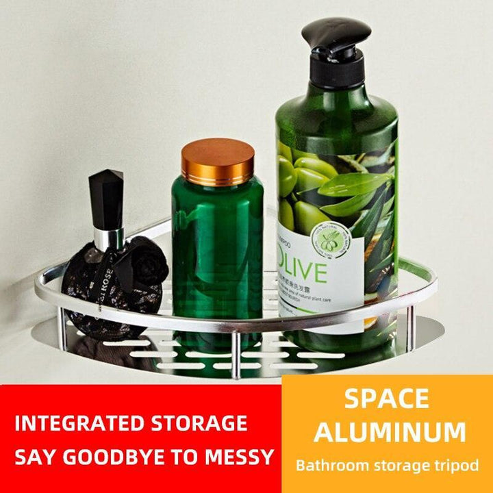 Lisslune | Stylish Wall-Mounted Bathroom Organizer in Premium Space Aluminum: A Luxury Storage Solution