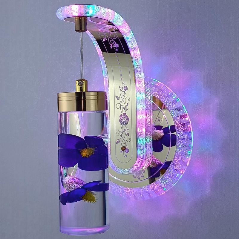 Lisslune | Elegant Crystal Flower Dimming Wall Lamp