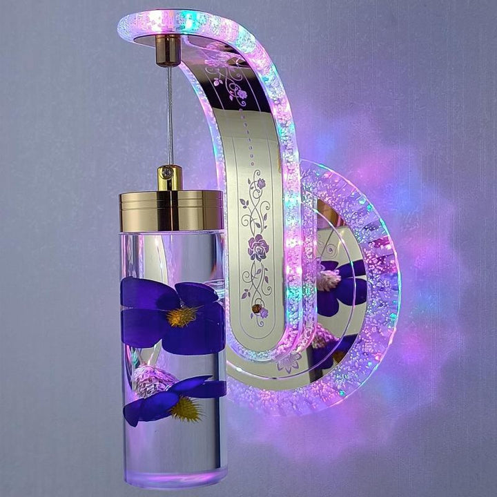 Lisslune | Elegant Crystal Flower Dimming Wall Lamp