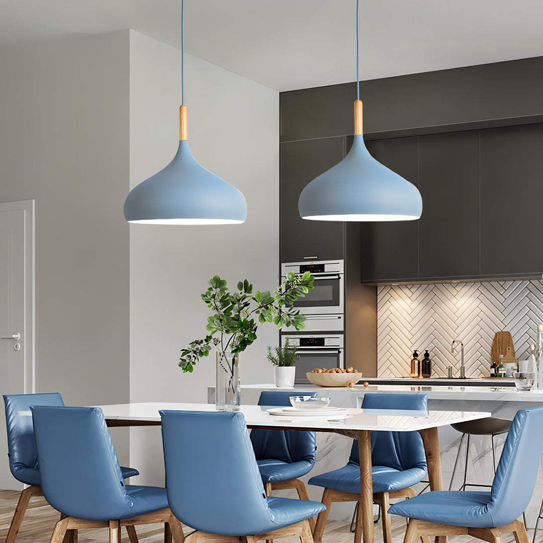 Lisslune | Talon - Modern Drop-Shaped Wooden Pendant Light Scandinavian Ceiling Light