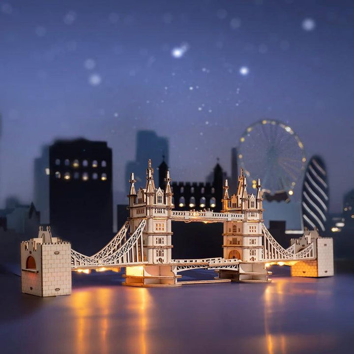 Lisslune | 3D Architectural Wooden Puzzle Set: Build Big Ben, Tower Bridge & Five-Story Pagoda
