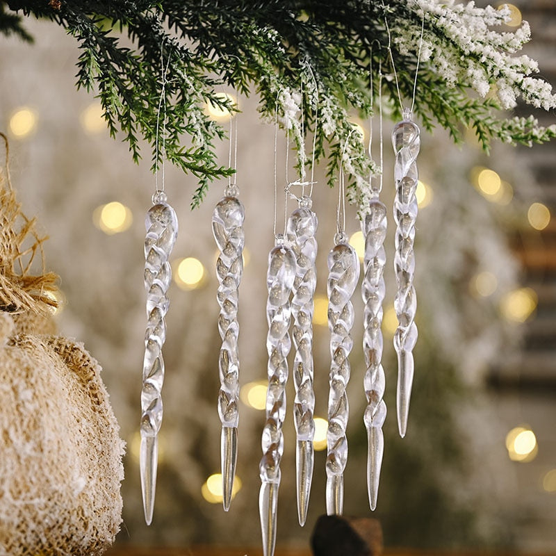 Lisslune | 12Pcs Christmas Tree Decoration Artificial Icicles