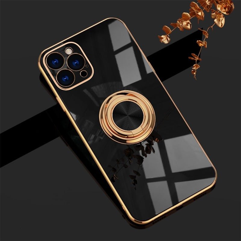 Lisslune | iPhone Case with Metal Stand Ring