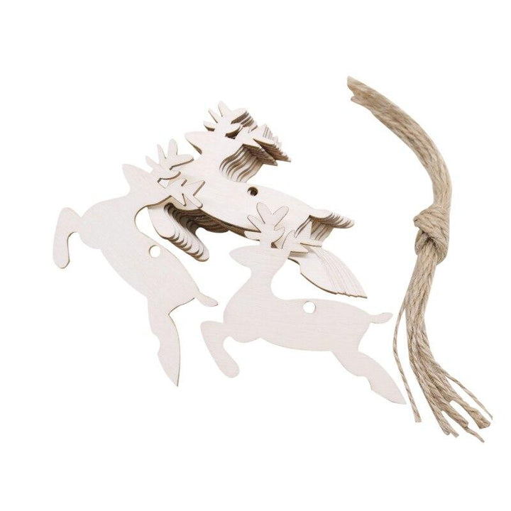 Lisslune | Wooden Christmas Tree Decorations (10 pieces)