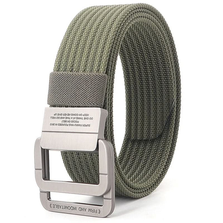 Lisslune | Unisex Canvas Belt – Double Metal Ring Buckle, Adjustable