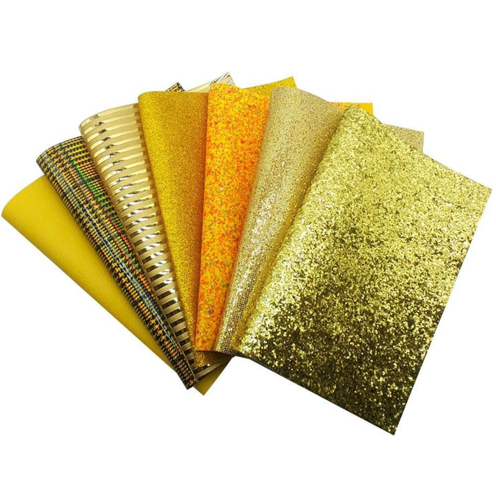 Lisslune | Luxurious Golden PU Leather Craft Sheets - Add a Touch of Luxury to Your DIY Projects!