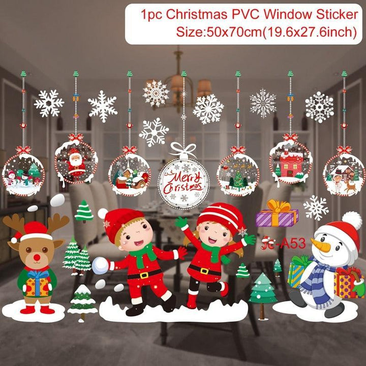 Lisslune | Festive Holiday Party Sticker Set: Christmas & New Year Wall and Window Decoration