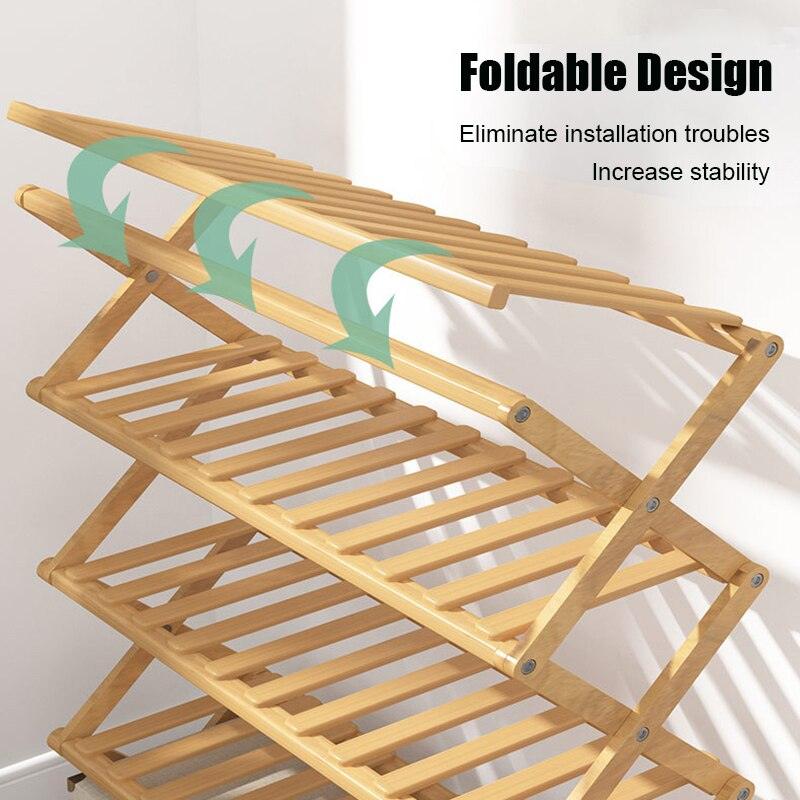 Lisslune | Elegant Bamboo Shoes Display and Storage Shelf