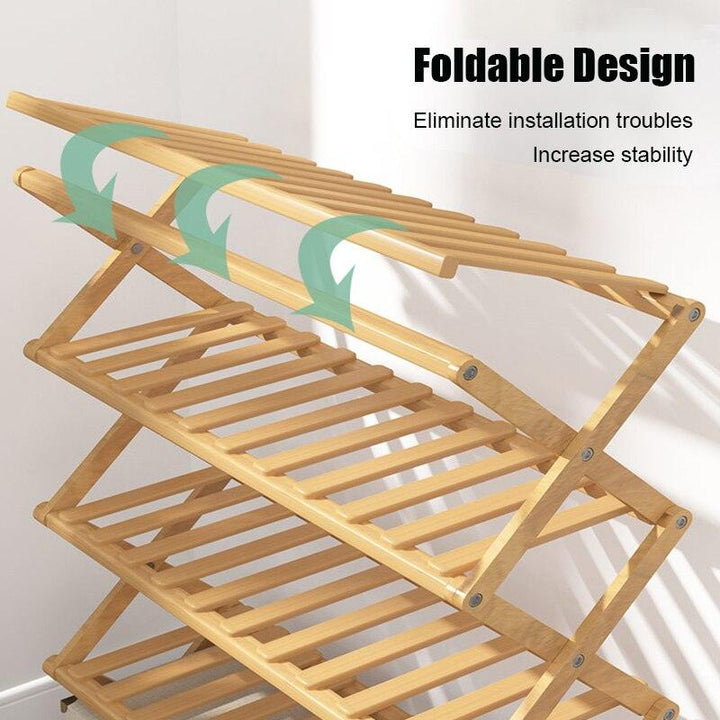 Lisslune | Elegant Bamboo Shoes Display and Storage Shelf