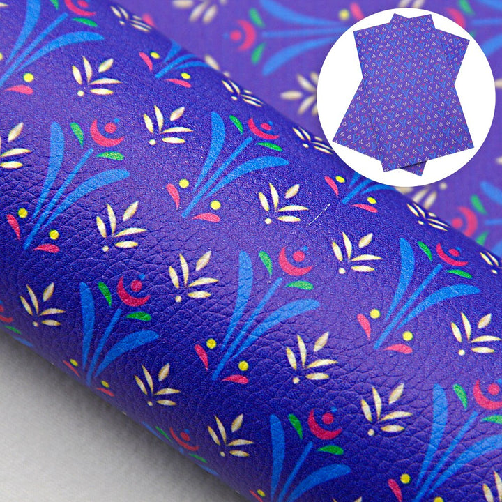 Lisslune | Floral Elegance Synthetic Leather Creative Sheets