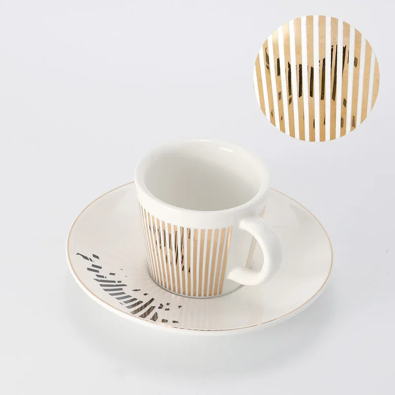 Lisslune | Creative dynamic SLR cup Leopard anamorphic zebra cup Luycho coffee tea cup set with coaster 90ml-225ml