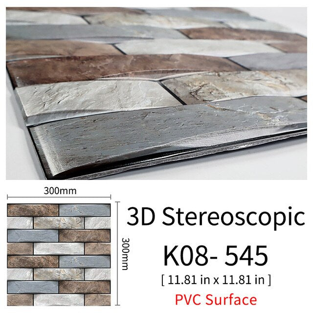Lisslune | 3D Self-Adhesive Cobblestone Wall Stickers