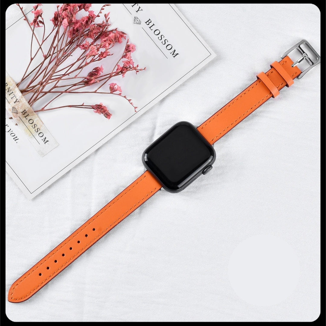 Lisslune | Leather strap for Apple Watch 42mm 38mm Series 3 4 5 6 SE 7 41MM 45MM