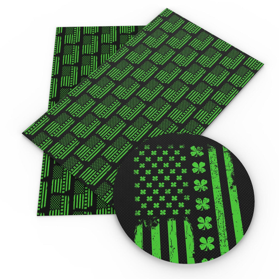 Lisslune | St. Patrick's Day Synthetic Leather Crafting Sheet - Creative Hairband Kit