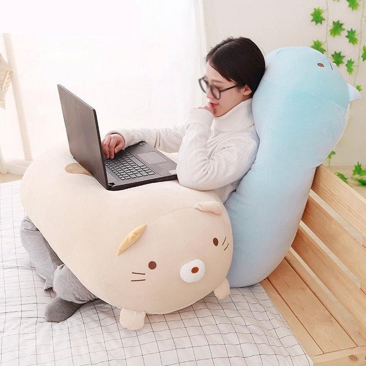 Lisslune | Charming Japanese Anime Furry Cat Plush Pillow - Cozy and Playful Decoration