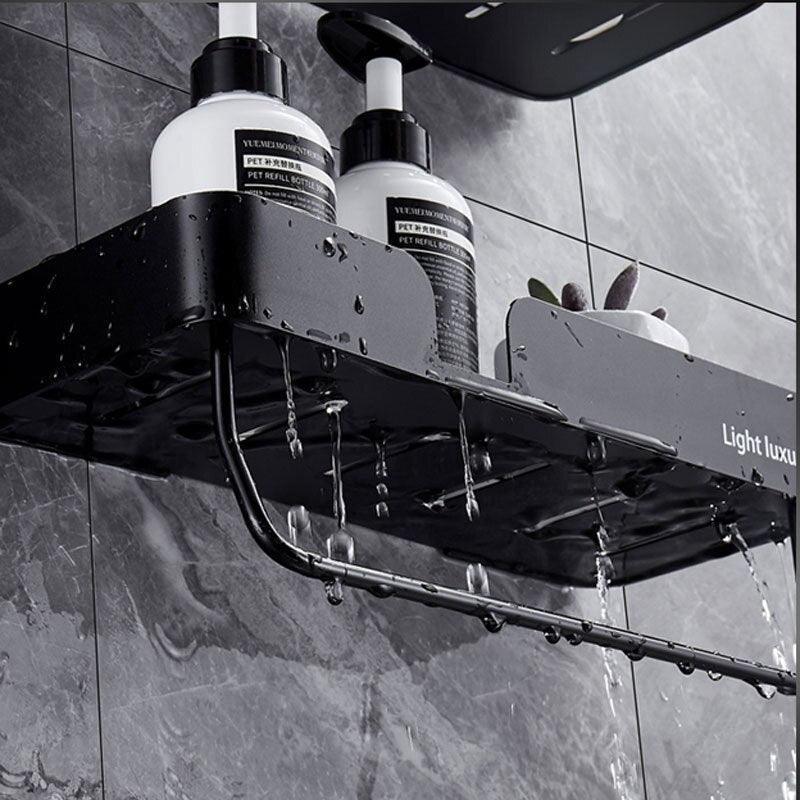 Lisslune | Stylish Rustproof Aluminum Bathroom Caddy with Overlaid Water Drain