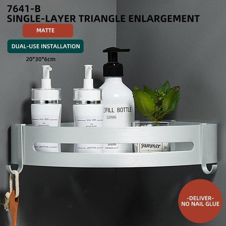 Lisslune | Stylish Wall-Mounted Bathroom Organizer in Premium Space Aluminum: A Luxury Storage Solution