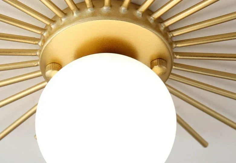 Lisslune | HaloBeam – Elegant Glass and Iron Wall Lamp for Classic Touch