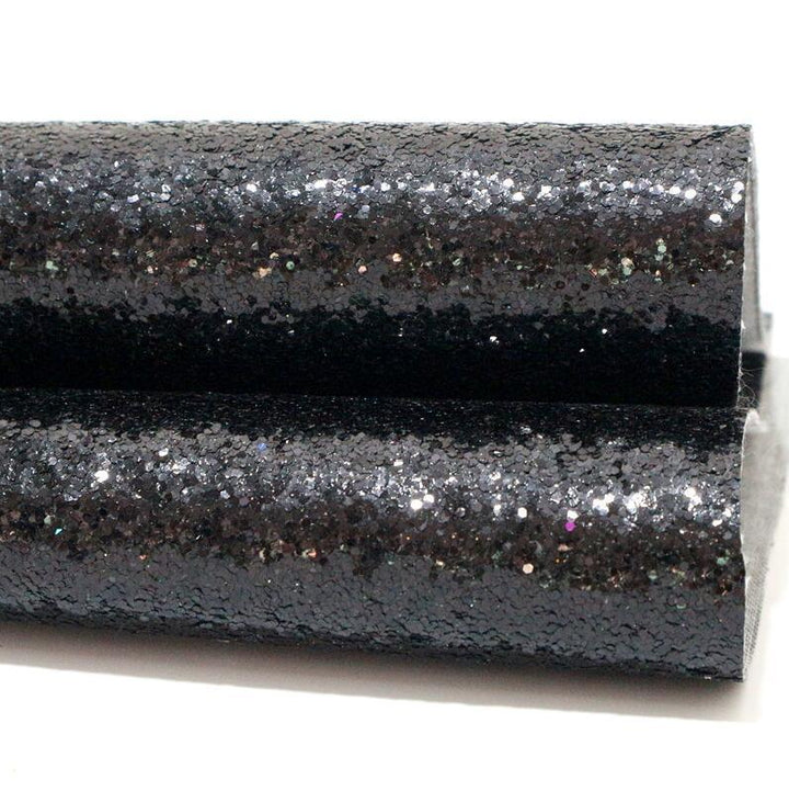 Lisslune | Sparkling Chunky Glitter Synthetic Leather Sheet - Ideal for creative DIY projects