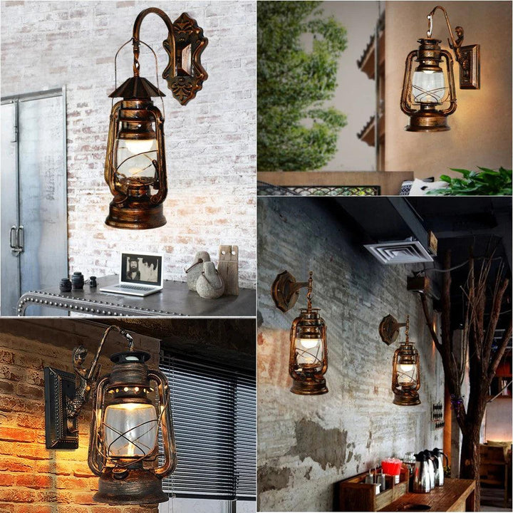 Lisslune | Retro Antique Copper Wall Lantern Sconces - Add Timeless Elegance to Your Home