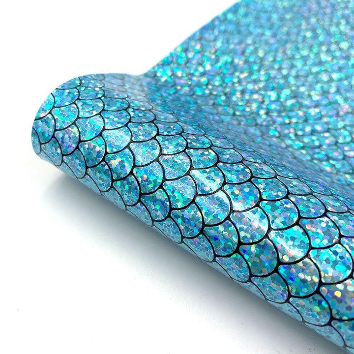 Lisslune | Holographic Mermaid Synthetic Leather - Ultimate DIY Essential for Creators