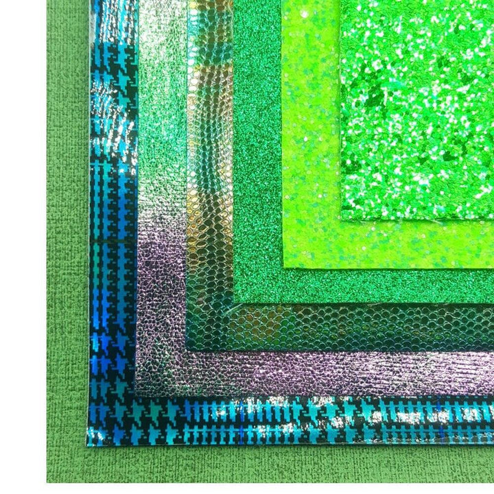 Lisslune | Lively Green Synthetic Leather Craft Sheets: Your Ultimate Creative Toolkit for Creative Projects