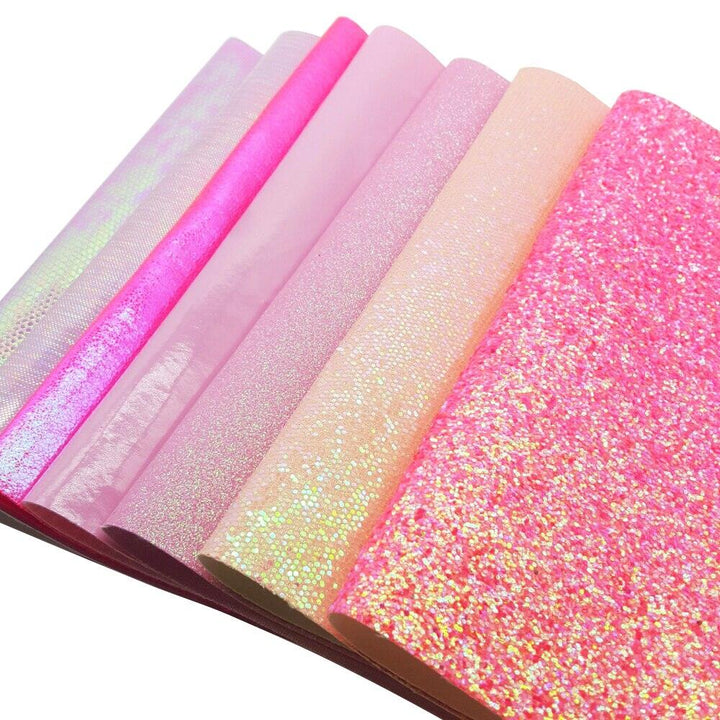 Lisslune | Sparkling Pink Faux Leather Crafting Sheets - Elevate your DIY projects