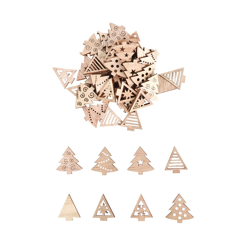 Lisslune | Wooden Winter Happy Christmas Ornaments