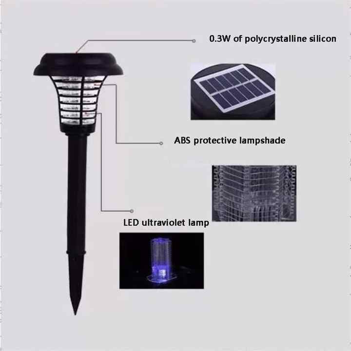 Lisslune | Solar Insect Killer with LED Light – Waterproof Garden Light for Mosquito Repulsion