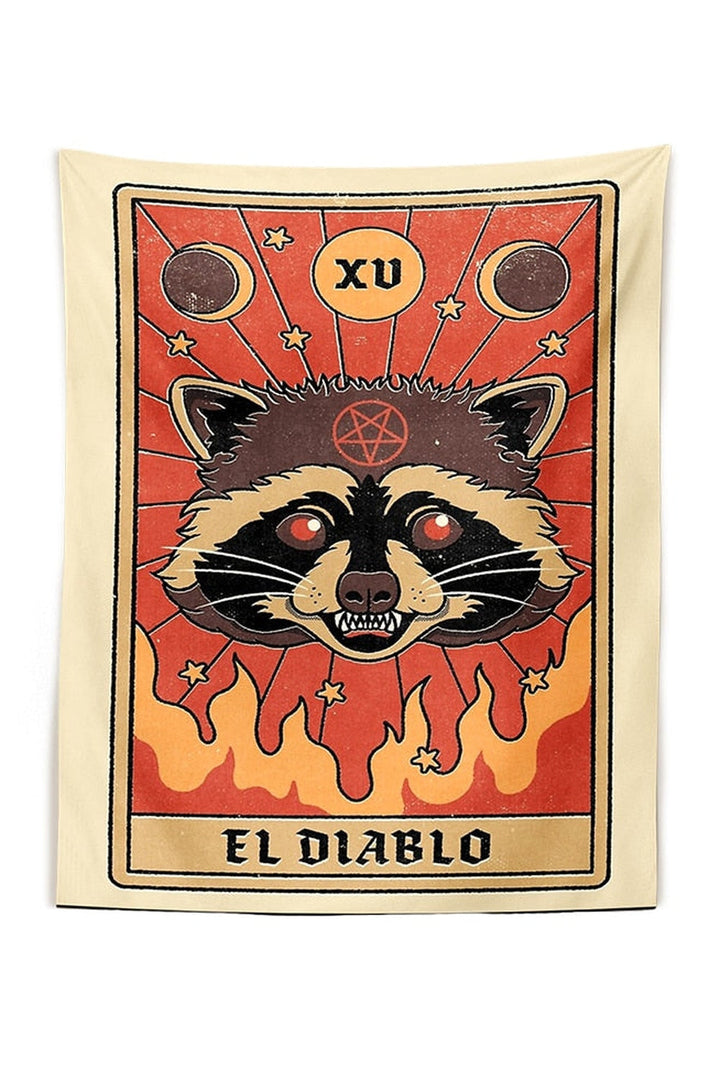 Lisslune | Demonic Raccoon Tapestry
