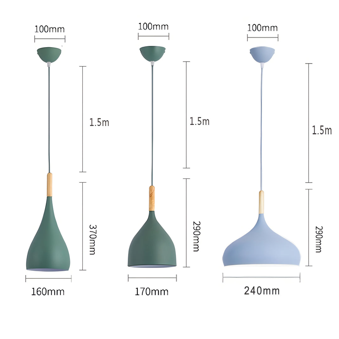 Lisslune | Talon - Modern Drop-Shaped Wooden Pendant Light Scandinavian Ceiling Light