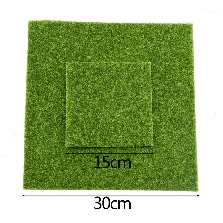 Rynx 15/30cm Grass carpet Green Artificial grass Moss Lawn Carpet DIY Micro landscape Home Floor Aquarium Wedding decorations