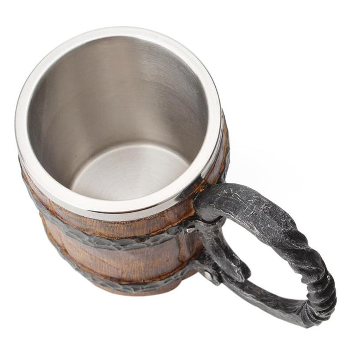 Lisslune | Ancient Time Stainless Steel Wooden Mug