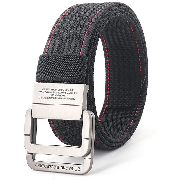Lisslune | Unisex Canvas Belt – Double Metal Ring Buckle, Adjustable