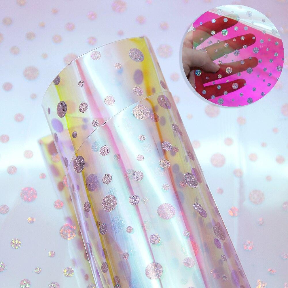 Lisslune | Iridescent PVC Synthetic Leather Jelly Fabric for Innovative DIY Creations