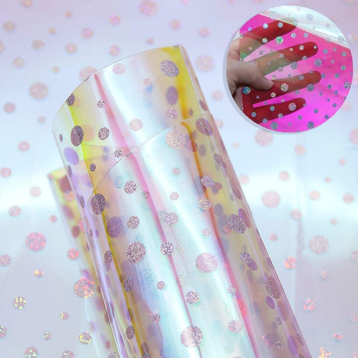 Lisslune | Iridescent PVC Synthetic Leather Jelly Fabric for Innovative DIY Creations